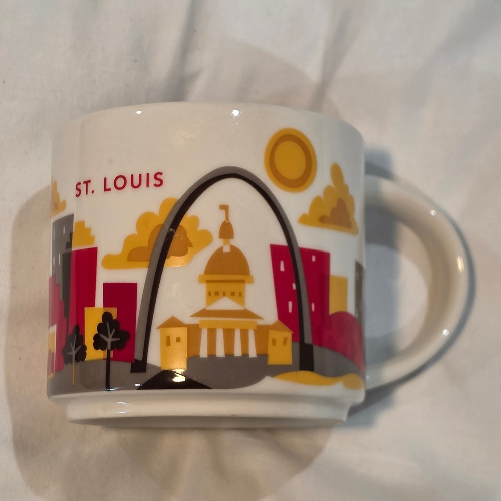 Starbucks You Are Here St. Louis Mug 14oz White City Skyline Excellent Condition